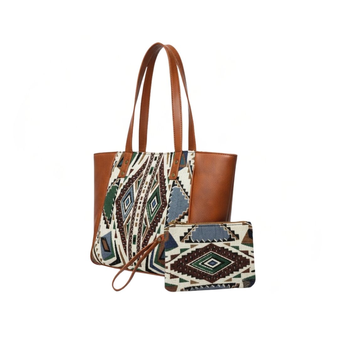 2 Zip Tote With Pouch for Eco-Friendly Style